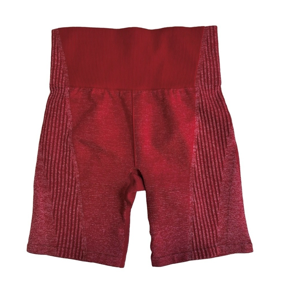 Fabletics Red Ombré Seamless Shorts Size XS Very Stretchy Workout  Shorts NWOT